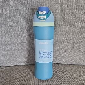 Owala Blue/Green Insulated FreeSip Water Bottle, 24oz., New
